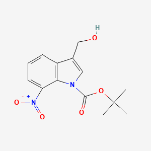 1-Boc-3-hydroxymethyl-7-nitroindole structure, CAS 914349-15-8