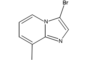3-Bromo-8-methyl-imidazo[1,2-a]pyridine structure, CAS 866135-66-2