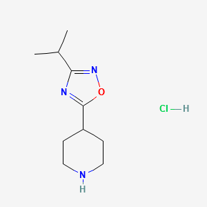 4-(3-ISOPROPYL-1,2,4-OXADIAZOL-5-YL)PIPERIDINEHYDROCHLORIDE structure, CAS 733751-26-3