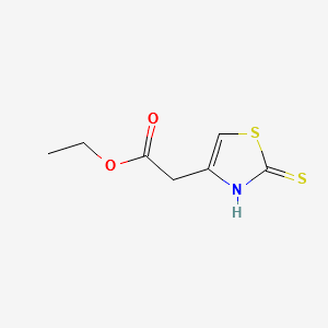 ETHYL2-(2-MERCAPTOTHIAZOL-4-YL)ACETATE structure, CAS 228566-78-7