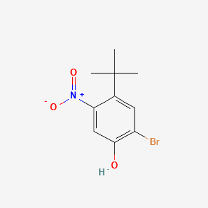 2-Bromo-4-tert-butyl-5-nitro-phenol structure, CAS 1246213-42-2