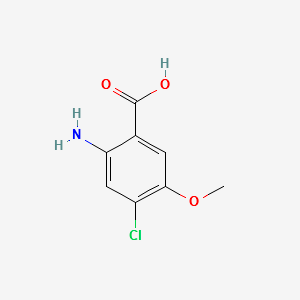 2-Amino-4-chloro-5-methoxy-benzoicacid structure, CAS 181434-76-4