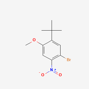 1-Bromo-5-tert-butyl-4-methoxy-2-nitro-benzene structure, CAS 873055-76-6