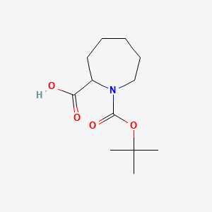 1-Boc-azepane-2-carboxylicacid structure, CAS 1034708-26-3