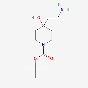 1-Boc-4-(2-aminoethyl)-4-hydroxypiperidine structure, CAS 1179338-62-5