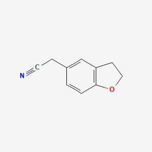 (2,3-Dihydro-benzofuran-5-yl)-acetonitrile structure, CAS 196399-53-8