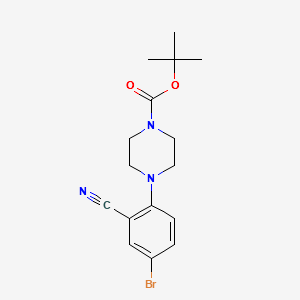 1-Boc-4-(4-bromo-2-cyanophenyl)piperazine structure, CAS 791846-40-7
