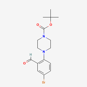 1-Boc-4-(4-bromo-2-formylphenyl)piperazine structure, CAS 628326-05-6