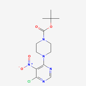 1-Boc-4-(6-chloro-5-nitro-4-pyrimidinyl)piperazine structure, CAS 147539-23-9