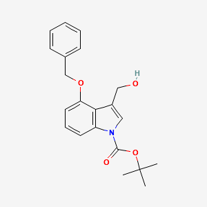 1-Boc-4-benzyloxy-3-hydroxymethylindole structure, CAS 914349-09-0