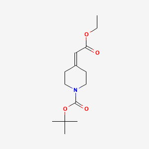 4-Ethoxycarbonylmethylene-piperidine-1-carboxylicacidtert-butylester structure, CAS 135716-08-4