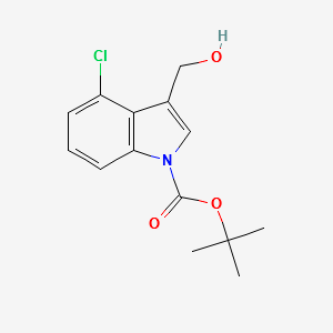 1-Boc-4-chloro-3-hydroxymethylindole structure, CAS 914349-01-2