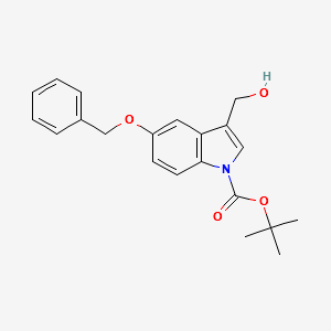 1-Boc-5-benzyloxy-3-hydroxymethylindole structure, CAS 914349-14-7