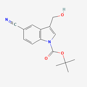 1-Boc-5-cyano-3-hydroxymethylindole structure, CAS 914349-11-4