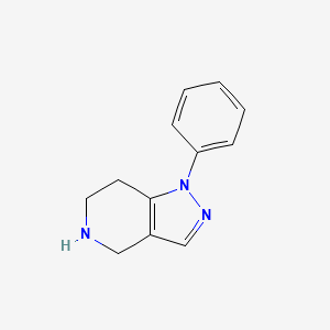 1-PHENYL-4,5,6,7-TETRAHYDRO-1H-PYRAZOLO[4,3-C]PYRIDINE structure, CAS 396133-34-9