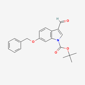 1-Boc-6-benzyloxy-3-formylindole structure, CAS 630110-71-3