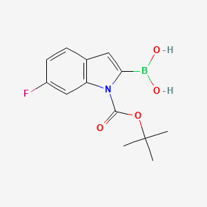 1-Boc-6-fluoro-1H-indole-2-boronicacid structure, CAS 1000068-26-7
