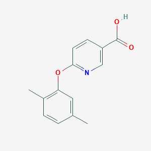 6-(2,5-DIMETHYLPHENOXY)NICOTINICACID structure, CAS 954264-14-3