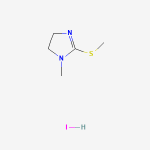 1-Methyl-2-(methylthio)-4,5-dihydro-1H-imidazolehydroiodide structure, CAS 61076-89-9