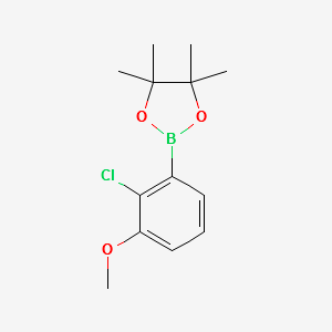 2-(2-Chloro-3-methoxyphenyl)-4,4,5,5-tetramethyl-[1,3,2]dioxaborolane structure, CAS 1151564-03-2