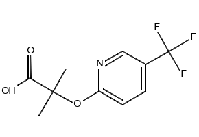 2-METHYL-2-(5-(TRIFLUOROMETHYL)PYRIDIN-2-YLOXY)PROPANOICACID structure, CAS 605680-62-4