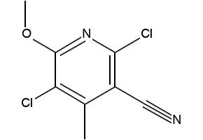 2,5-DICHLORO-6-METHOXY-4-METHYLNICOTINONITRILE structure, CAS 886047-45-6
