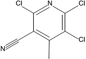 2,5,6-TRICHLORO-4-METHYLNICOTINONITRILE structure, CAS 63195-39-1