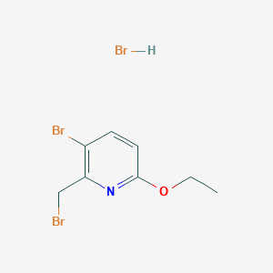 3-BROMO-2-(BROMOMETHYL)-6-ETHOXYPYRIDINEHYDROBROMIDE structure, CAS 1015060-26-0