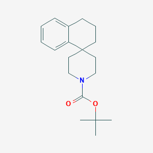 tert-butyl3,4-dihydro-2H-spiro[naphthalene-1,4'-piperidine]-1'-carboxylate structure, CAS 873779-29-4
