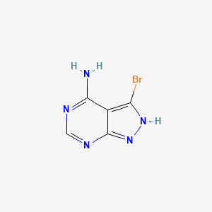 3-bromo-1H-pyrazolo[3,4-d]pyrimidin-4-amine structure, CAS 570409-86-8
