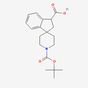 4'-N-BOC-SPIRO-INDANE-PIPERIDINE-3-CARBOXYLICACID structure, CAS 185526-32-3