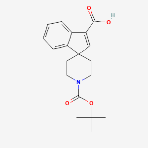 SPIRO[1H-INDENE-1,4'-PIPERIDINE]-1',3-DICARBOXYLICACID,1,1-DIMETHYLETHYLESTER structure, CAS 209128-15-4