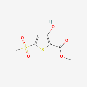 methyl3-hydroxy-5-(methylsulfonyl)thiophene-2-carboxylate structure, CAS 104386-65-4