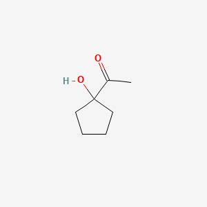 1-(1-Hydroxy-cyclopentyl)-ethanone structure, CAS 17160-89-3