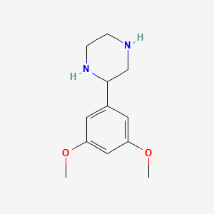 2-(3,5-Dimethoxyphenyl)piperazine structure, CAS 910444-70-1