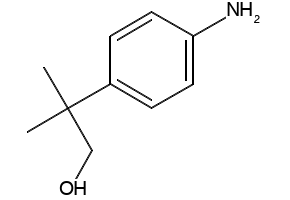 2-(4-Aminophenyl)-2-methylpropan-1-ol structure, CAS 18755-56-1
