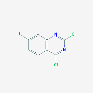 2,4-dichloro-7-iodoquinazoline structure, CAS 959237-34-4