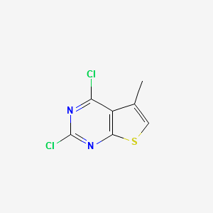 2,4-dichloro-5-methylthieno[2,3-d]pyrimidine structure, CAS 56844-38-3