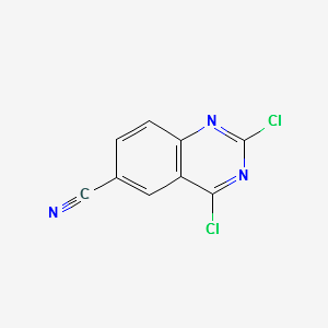 2,4-dichloroquinazoline-6-carbonitrile structure, CAS 150449-98-2