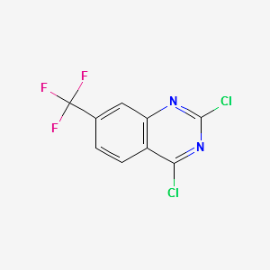 2,4-dichloro-7-(trifluoromethyl)quinazoline structure, CAS 396-02-1
