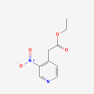 ethyl2-(3-nitropyridin-4-yl)acetate structure, CAS 65645-52-5