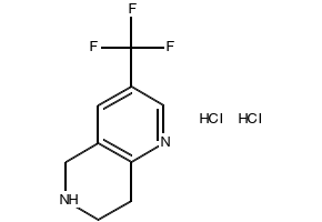 3-(trifluoromethyl)-5,6,7,8-tetrahydro-1,6-naphthyridine structure, CAS 624734-27-6
