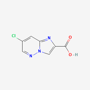 7-chloroimidazo[1,2-b]pyridazine-2-carboxylicacid structure, CAS 339528-39-1