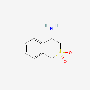 3,4-dihydro-1H-S,S-Di-oxo-isothiochromen-4-aminehydrochloride structure, CAS 916420-33-2