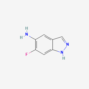 6-fluoro-1H-indazol-5-amine structure, CAS 709046-14-0