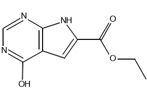 ethyl4-hydroxy-7H-pyrrolo[2,3-d]pyrimidine-6-carboxylate structure, CAS 187724-99-8