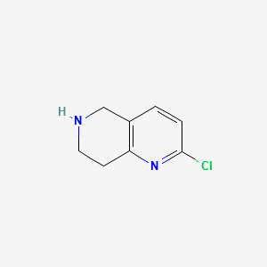 2-chloro-5,6,7,8-tetrahydro-1,6-naphthyridinehydrochloride structure, CAS 210539-05-2