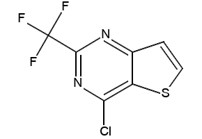 4-chloro-2-(trifluoromethyl)thieno[3,2-d]pyrimidine structure, CAS 147972-27-8