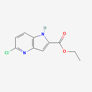 ethyl5-chloro-1H-pyrrolo[3,2-b]pyridine-2-carboxylate structure, CAS 800401-62-1