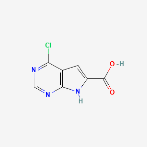 4-chloro-7H-pyrrolo[2,3-d]pyrimidine-6-carboxylicacid structure, CAS 1016241-80-7